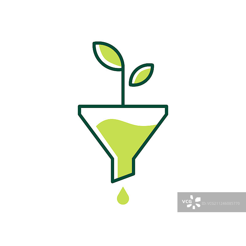 漏斗增长树叶有机logo图标图片素材