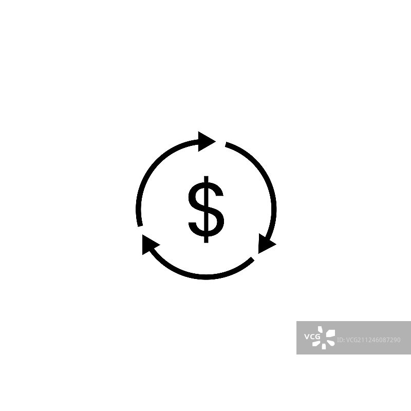 资金周转回收标志图标图片素材