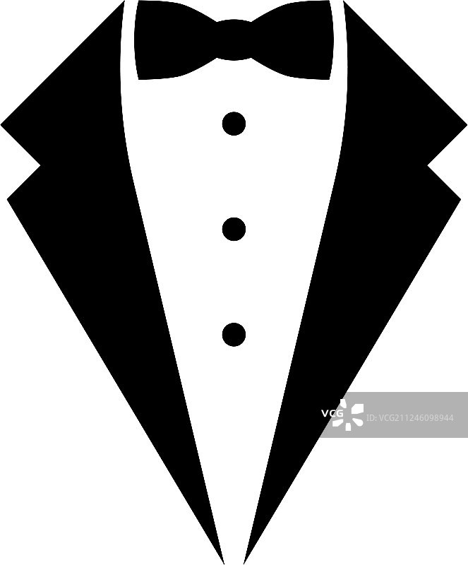 晚宴礼服领结燕尾服标志概念图片素材