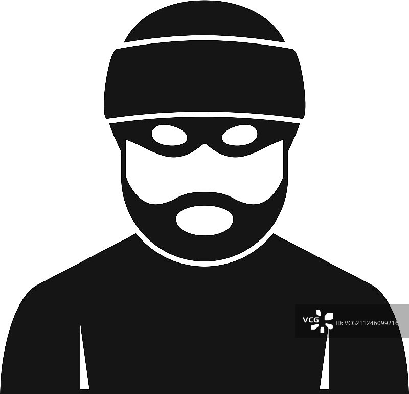简约风格的罪犯男子图标图片素材