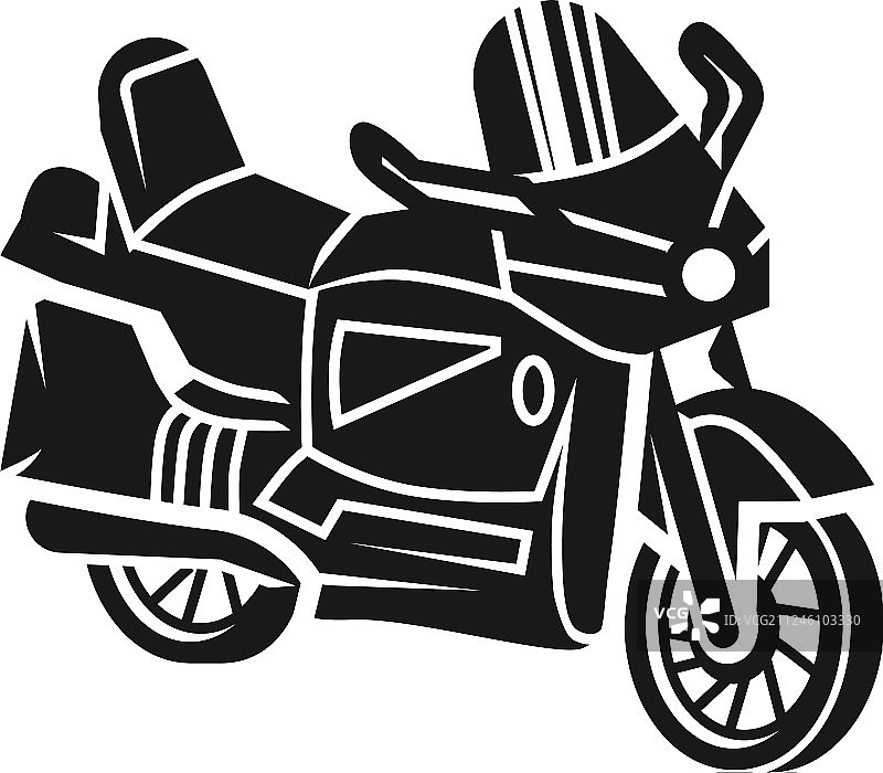 城市摩托车图标简约风格图片素材