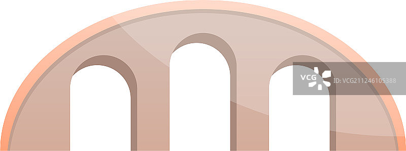 卡通风格的圆形桥梁图标图片素材