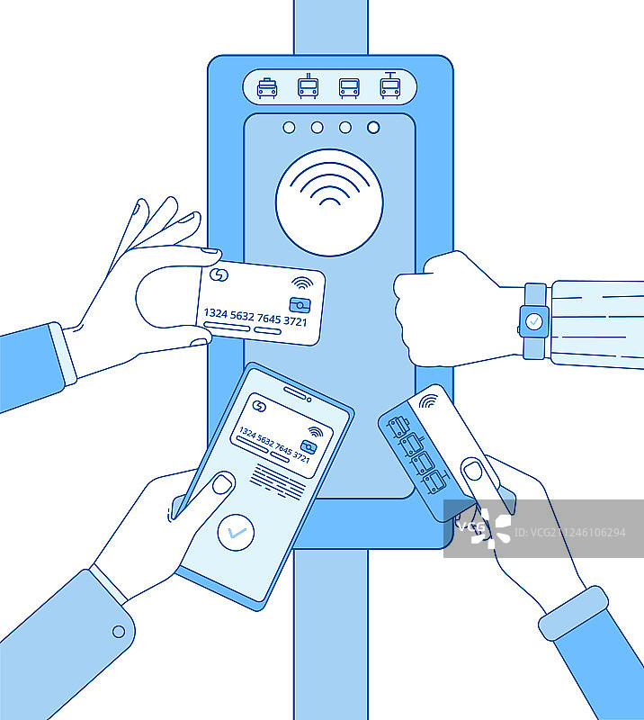 RFID地铁票卡验证图片素材