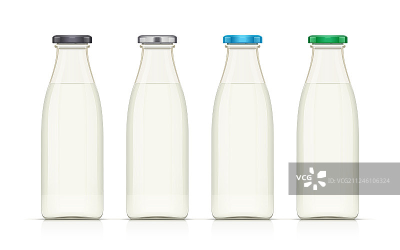 玻璃牛奶瓶图片素材