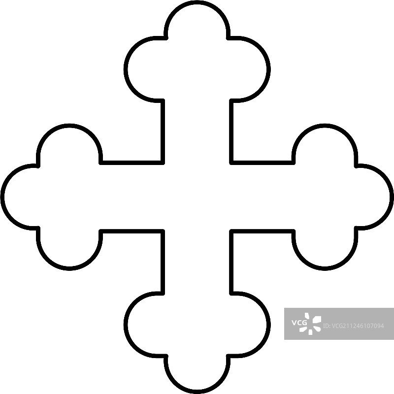 三叶草十字花纹宗教图案图片素材