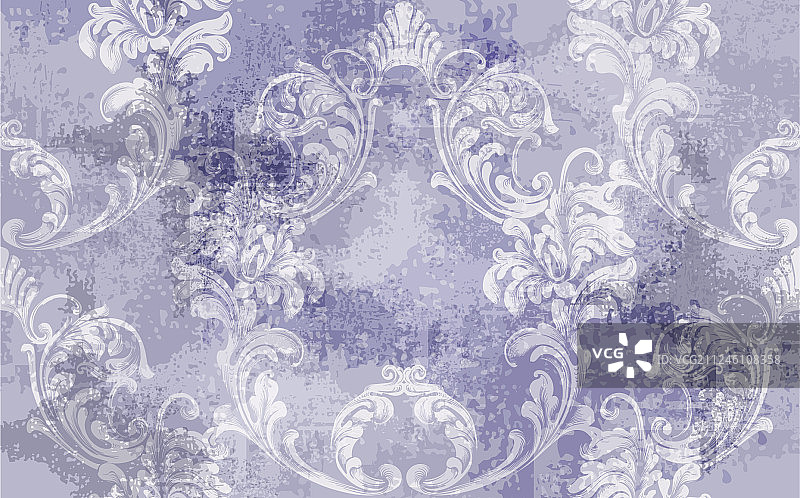 巴洛克纹理图案花卉装饰图片素材