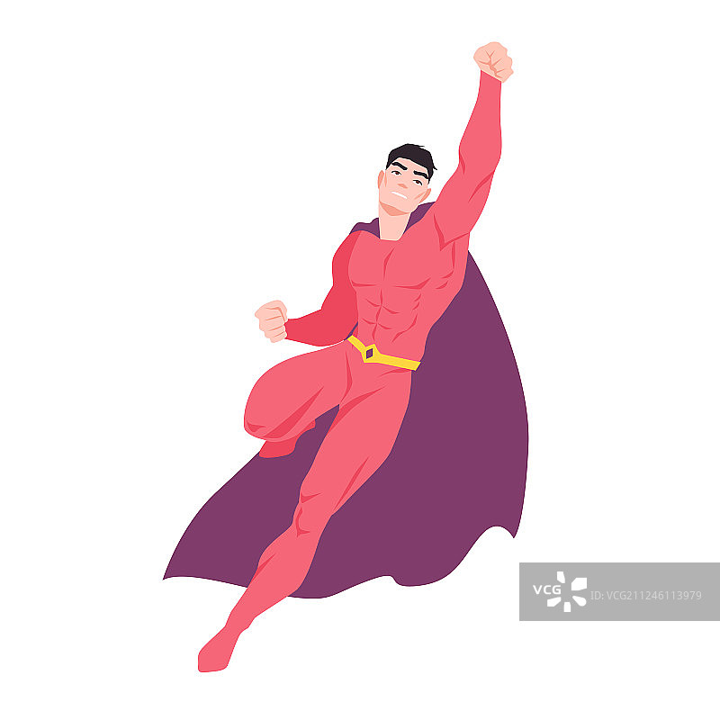 飞翔的健壮超人图片素材