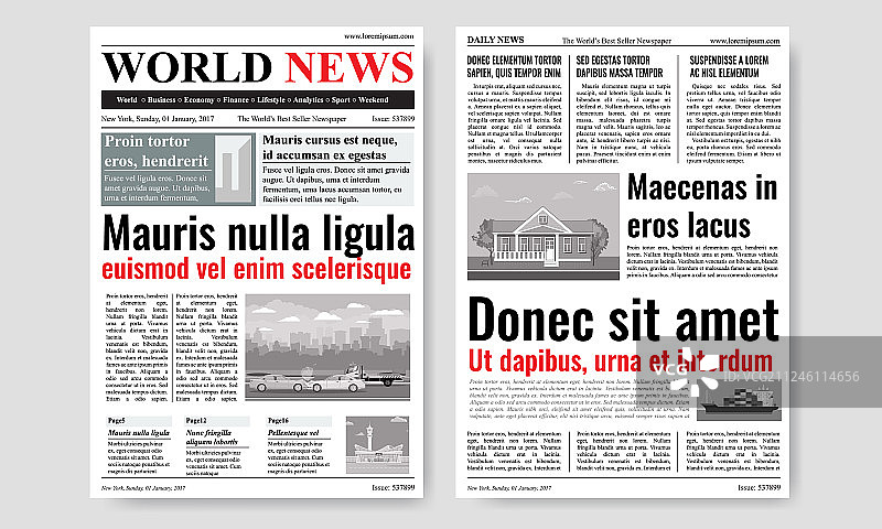 带图片的报纸模板设计图片素材