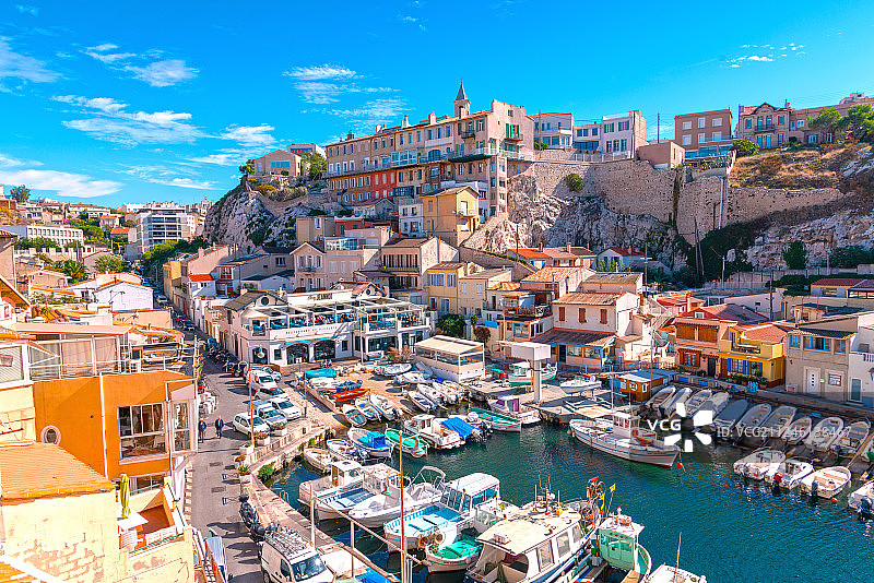 马赛渔村图片素材
