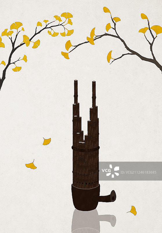 笙中国风插画图片素材