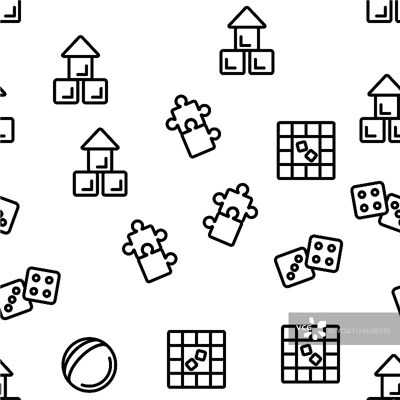 互动儿童游戏无缝图案图片素材