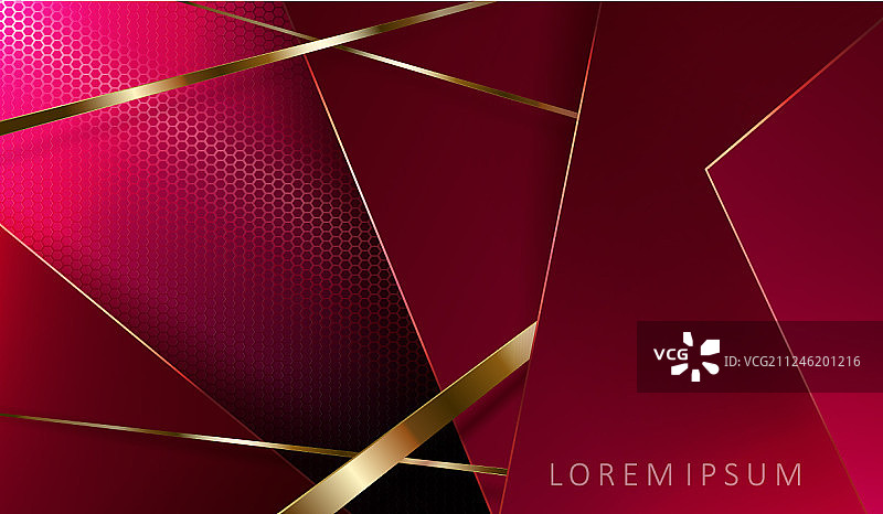 粉色几何方形框架金色设计图片素材