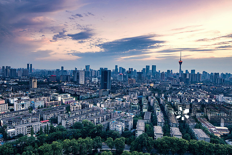 成都城市风光图片素材