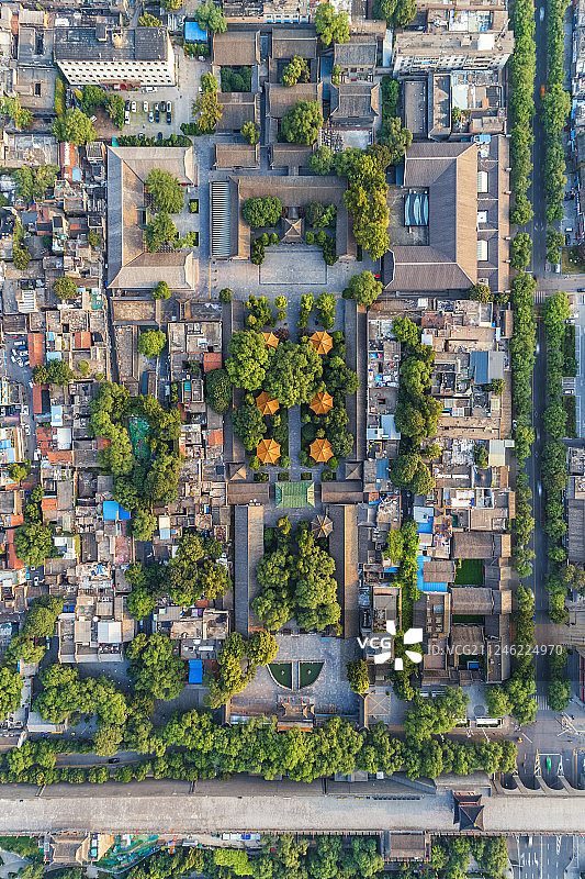 西安碑林鸟瞰图图片素材