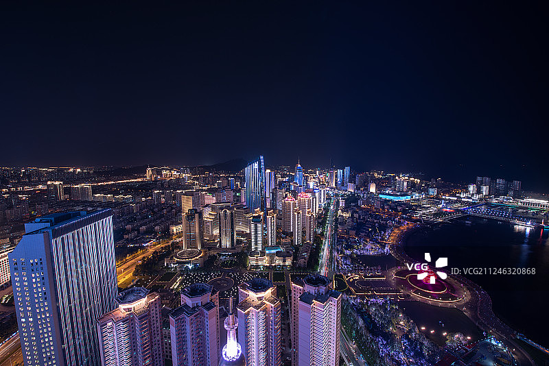 青岛城市夜景图片素材