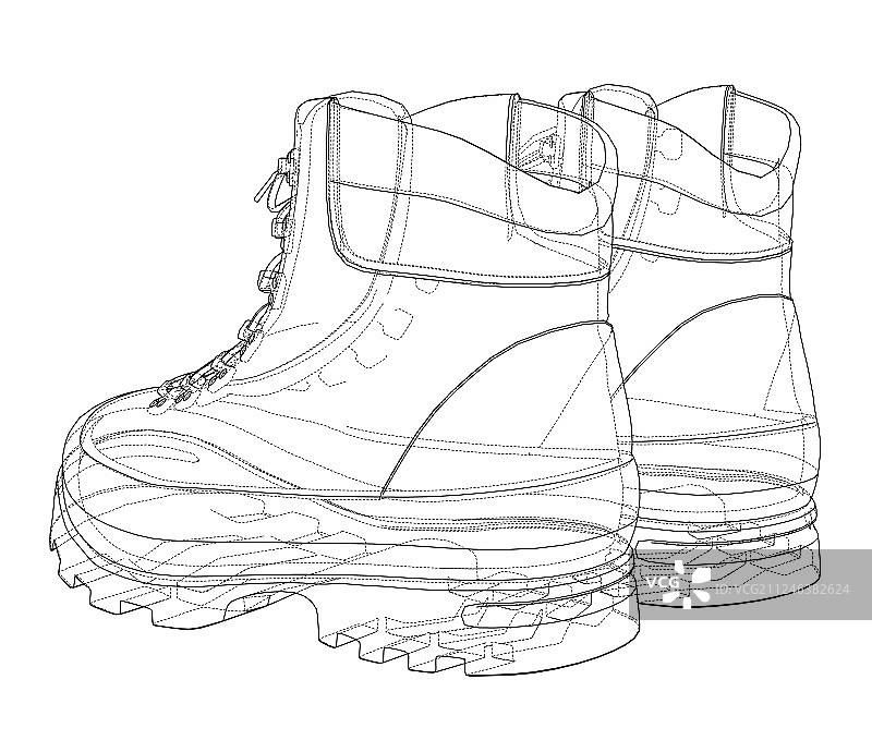 男士靴子3D概念渲染图片素材