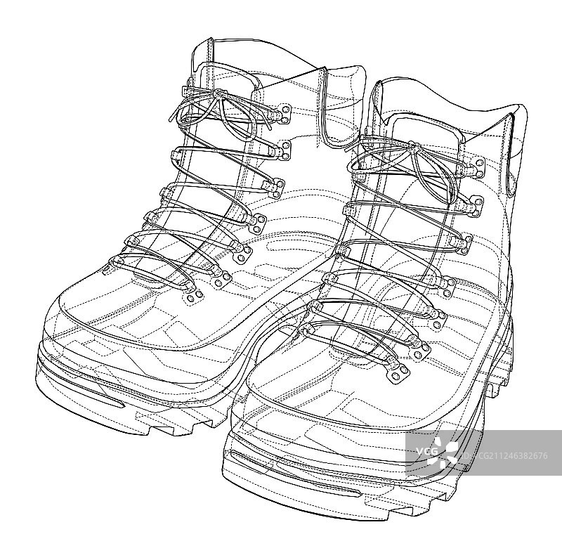 男士靴子3D概念渲染图片素材