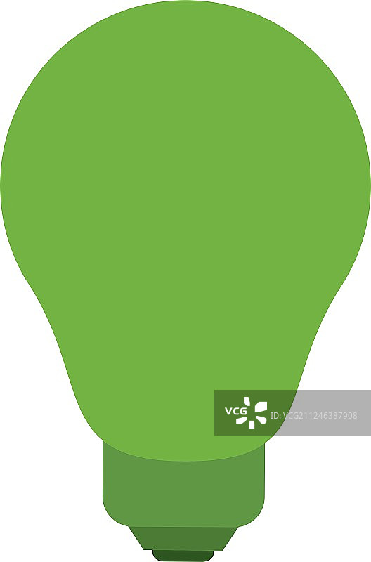 孤立的绿色灯泡设计图片素材