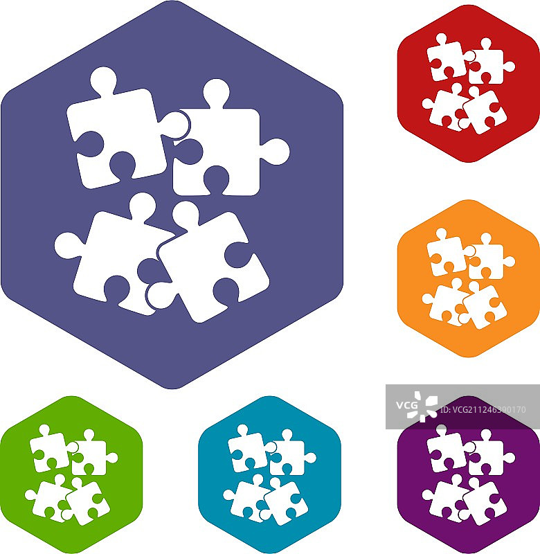 拼图图标集图片素材