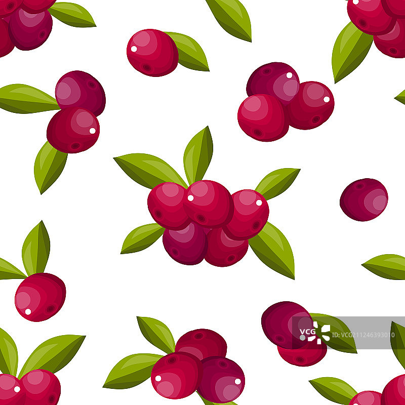 可爱的浆果无缝图案图片素材