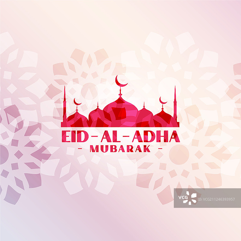 开斋节装饰清真寺背景图片素材