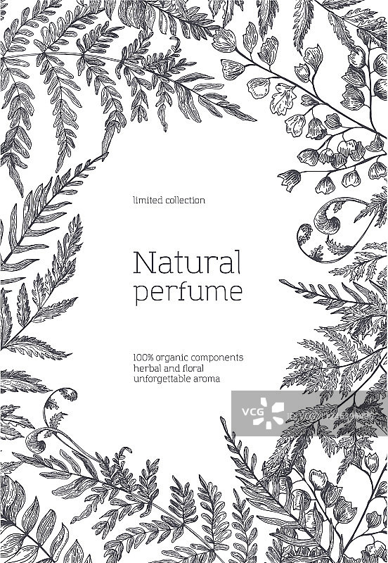 森林装饰的单色宣传单模板图片素材