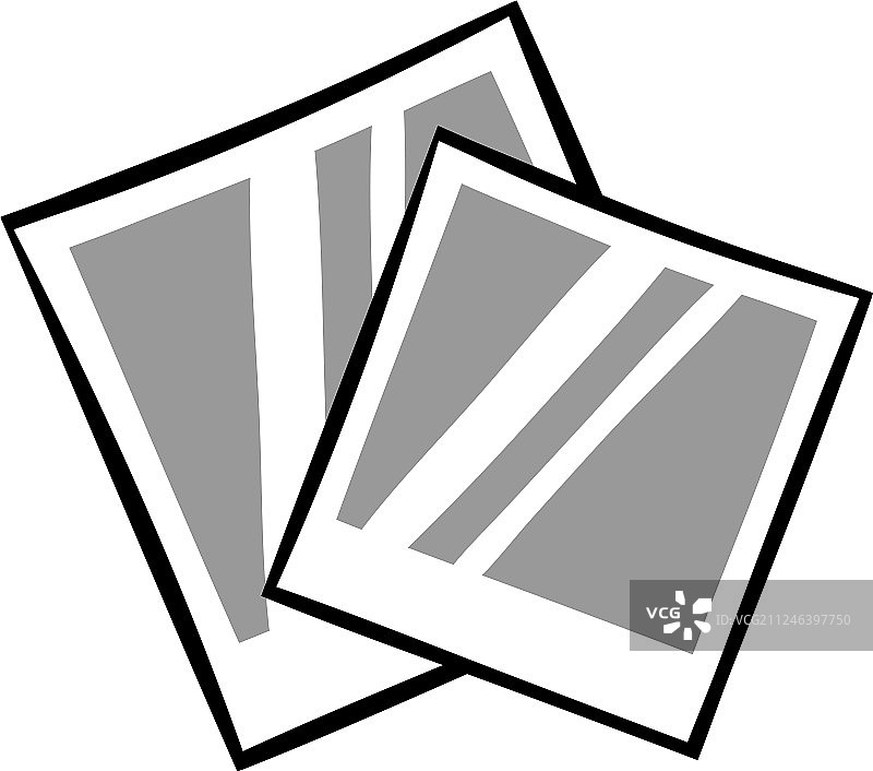 卡通宝丽来复古相框图标图片素材