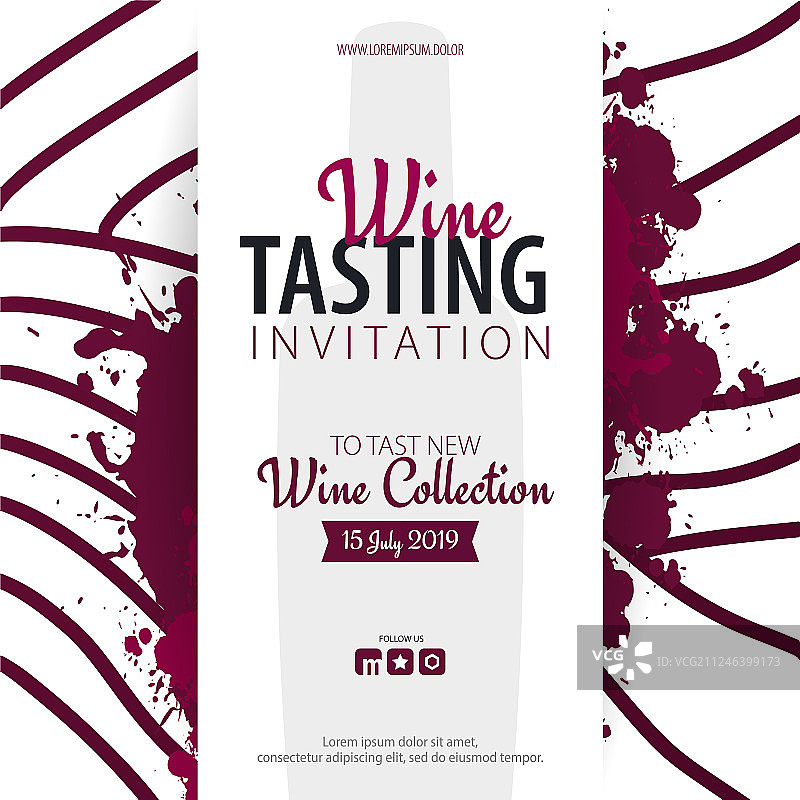 葡萄酒促销模板图片素材