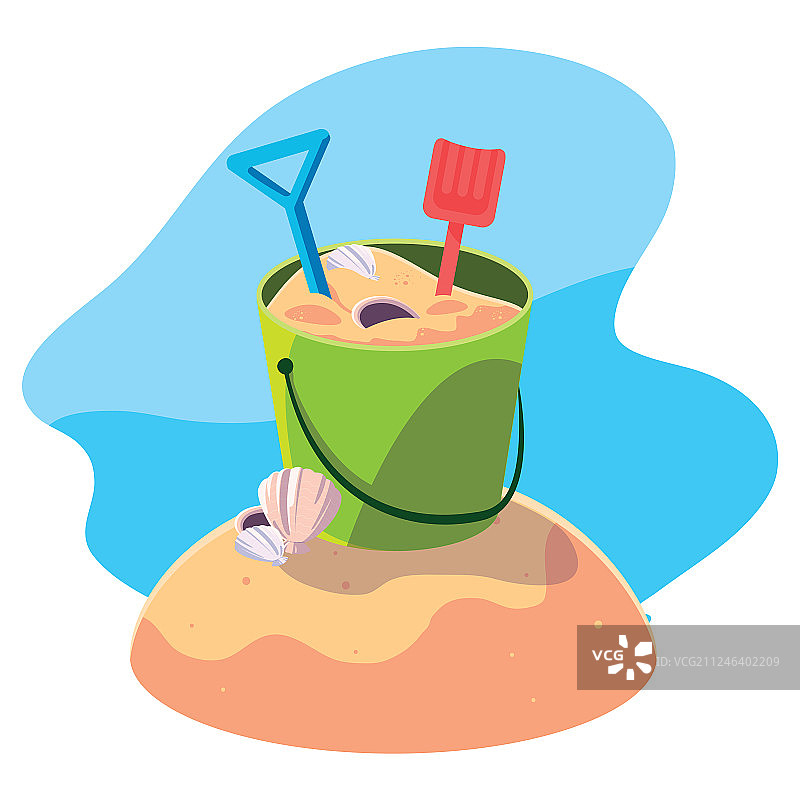 沙滩造型沙桶图片素材