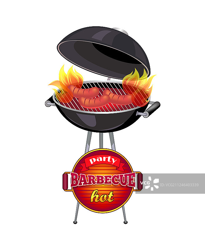 派对烧烤促销海报图片素材