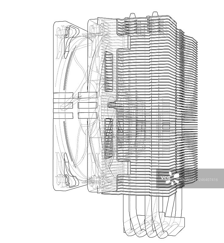 CPU散热器概念图片素材