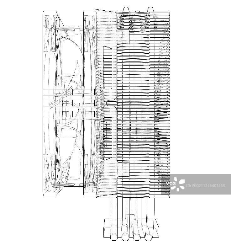 CPU散热器概念图片素材