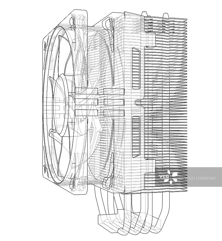 CPU散热器概念图片素材