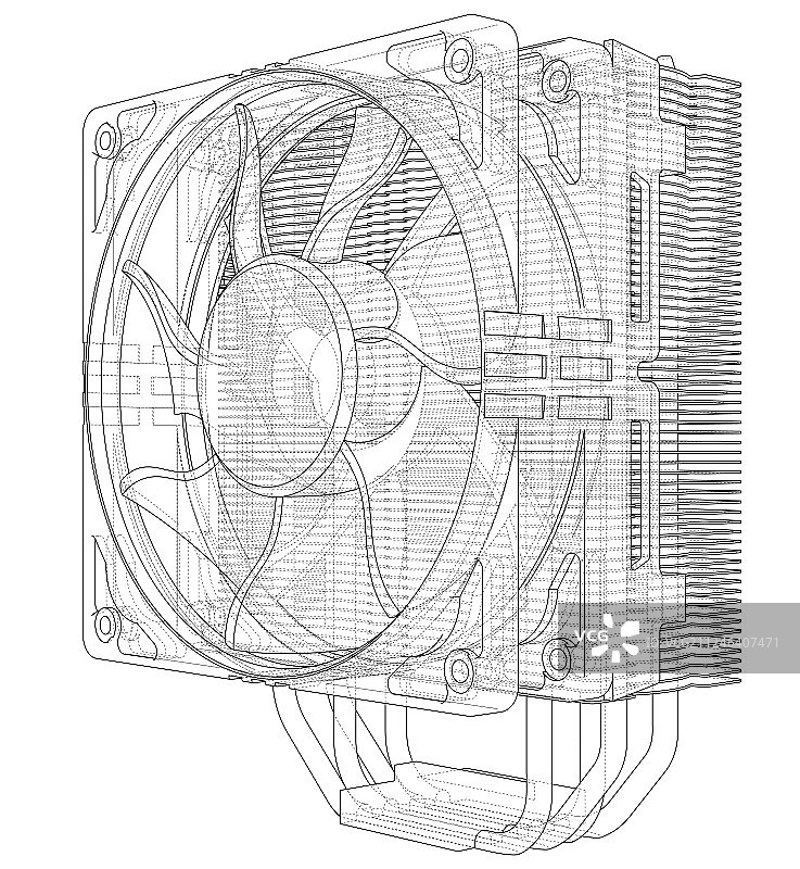 CPU散热器概念图片素材