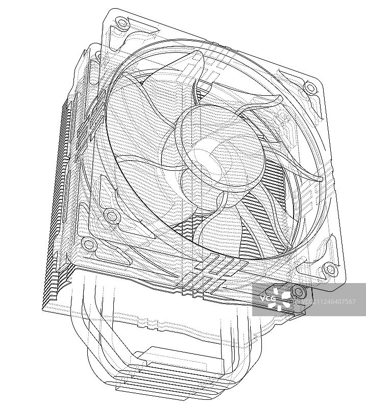 CPU散热器概念图片素材