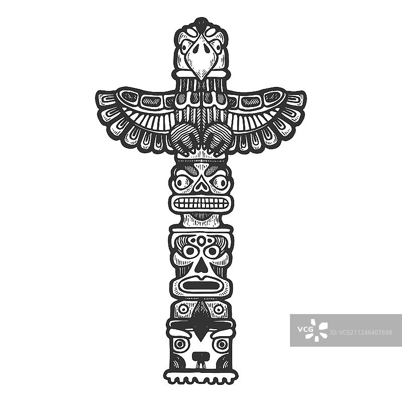 玛雅图腾雕刻图片素材