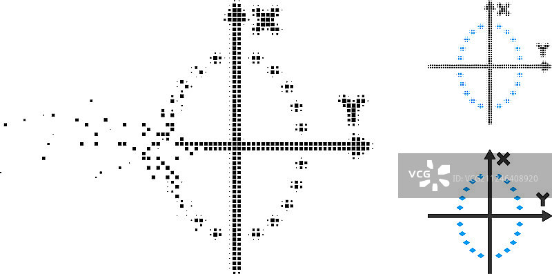 虚线半色调虚线椭圆图图片素材