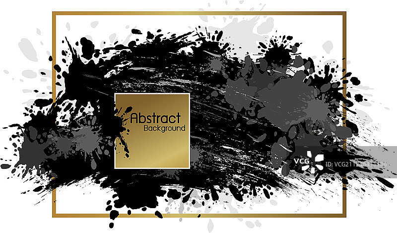 抽象水墨笔刷banner图片素材