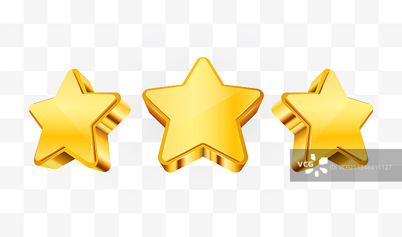 手游金色三星模板图片素材