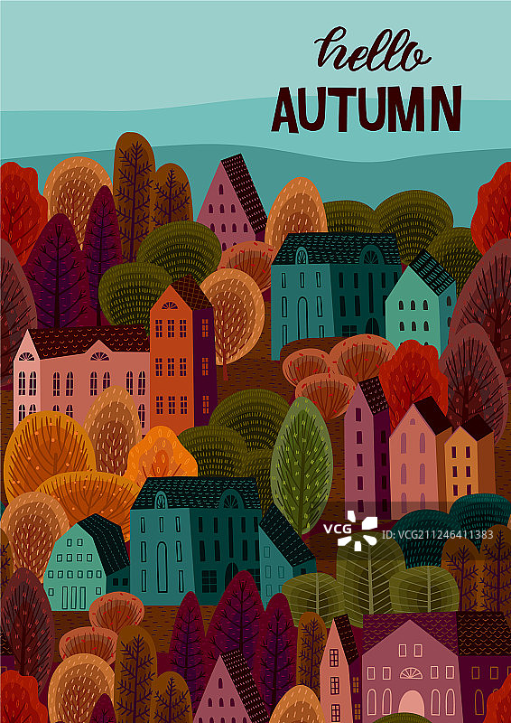 秋季城市模板设计图片素材