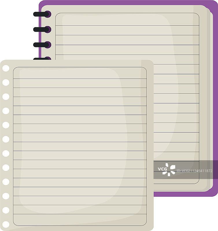 带纸张的笔记本学习用品图片素材