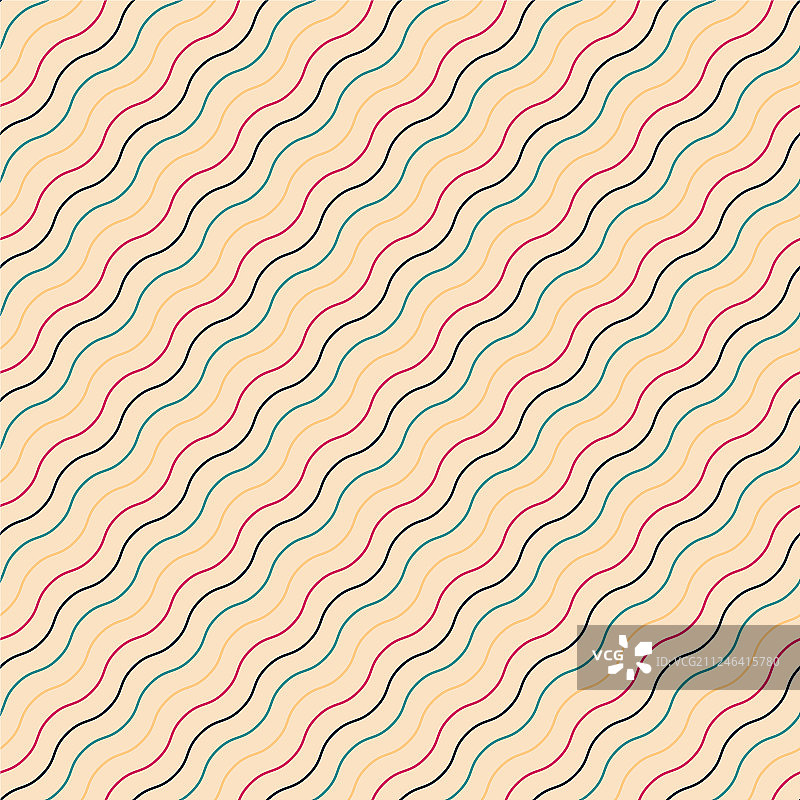 对角波浪复古无缝图案图片素材