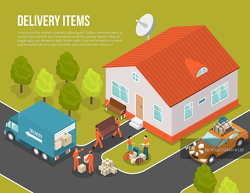 搬家送货图片素材