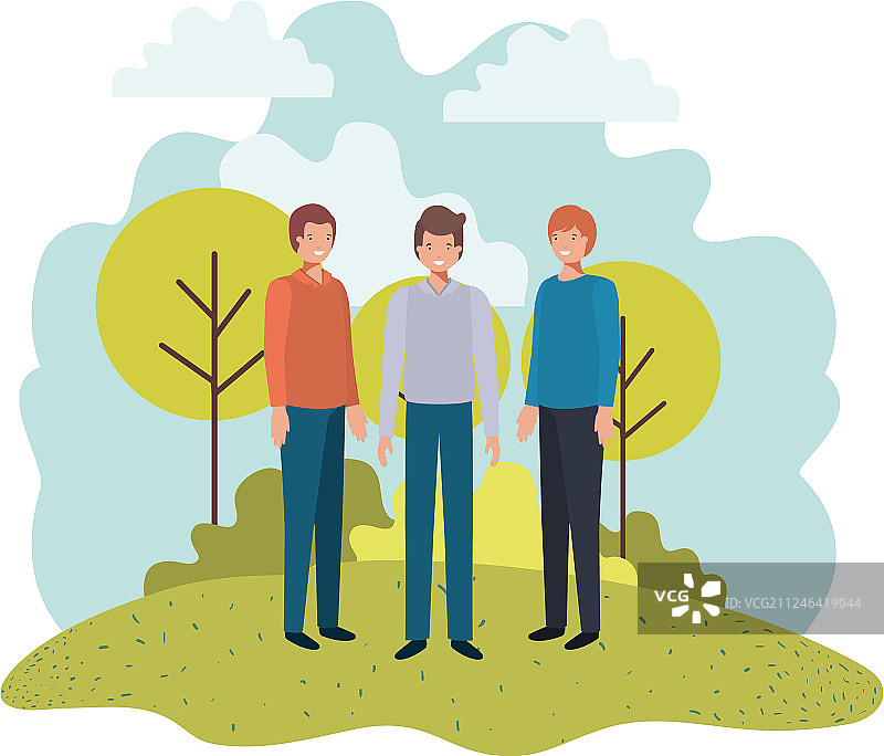 风景头像男士角色图片素材