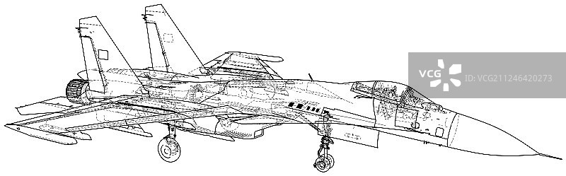 白色背景下带有导弹的喷气式战斗机图片素材