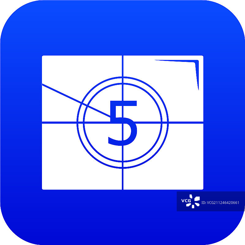 电影倒计时数字图标蓝色图片素材