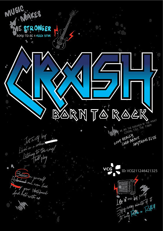 带布贴的T恤印花字体设计图片素材