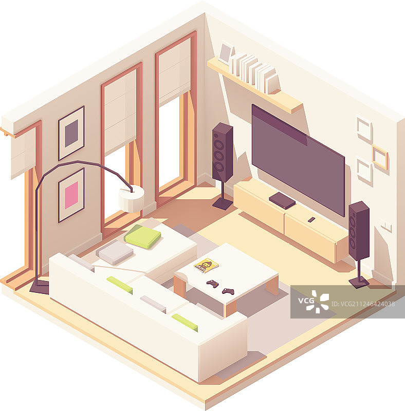 2.5D客厅图片素材
