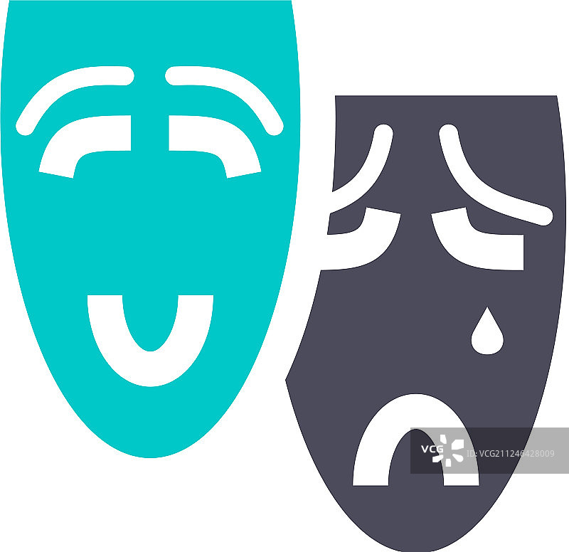 白色背景上的灰色绿松石图标图片素材