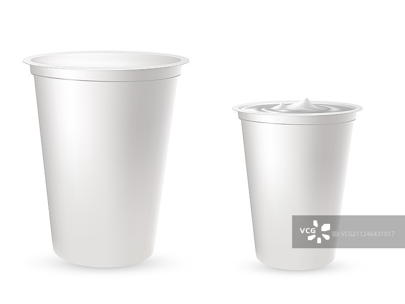 逼真的酸奶塑料包装3D模型图片素材